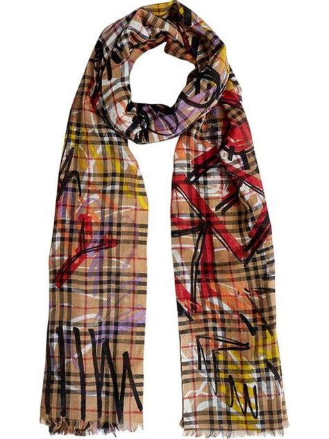 replica burberry graffiti scarf|traditional burberry scarf.